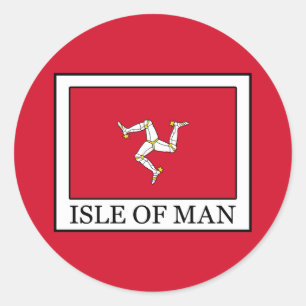 Isle of Man Classic Round Sticker