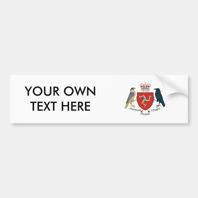 Isle of Man Coat of Arms Bumper Sticker (Front)