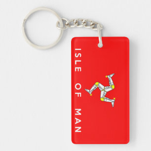isle of man country flag text name key ring