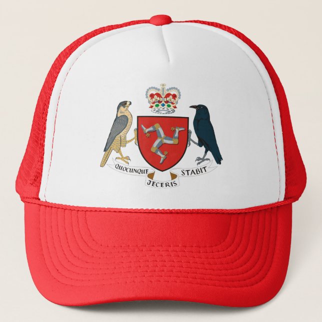 isle of man emblem trucker hat (Front)