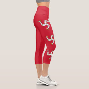 Isle of Man Flag Capri Leggings