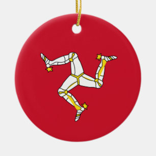 Isle of Man flag  Ceramic Tree Decoration