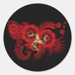Isle of Man Flag Classic Round Sticker