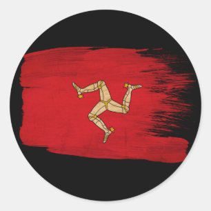 Isle of Man Flag Classic Round Sticker