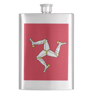 Isle of Man flag Hip Flask