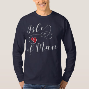 Isle of Man Flag In A Heart, Manx T-Shirt