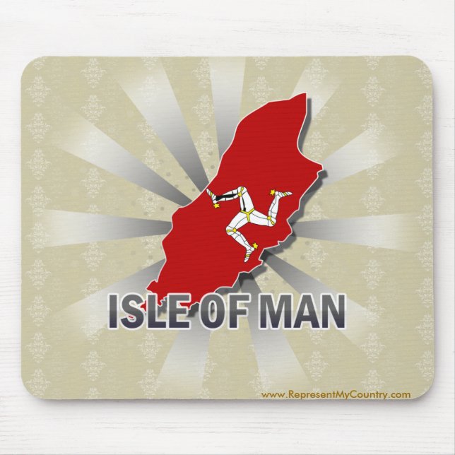 Isle Of Man Flag Map 2.0 Mouse Pad (Front)