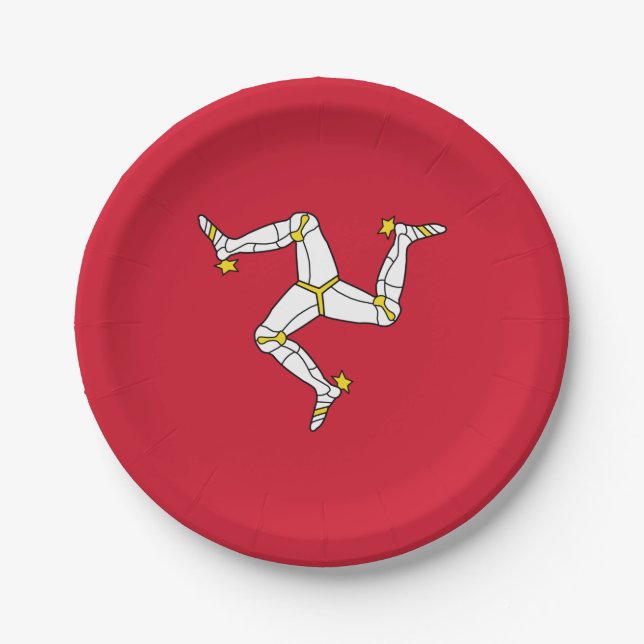 Isle of Man Flag Paper Plate (Front)