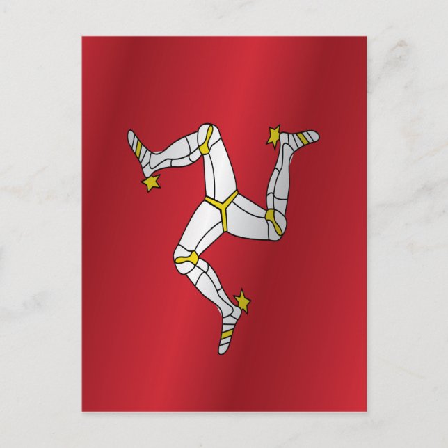 Isle of Man flag Postcard (Front)