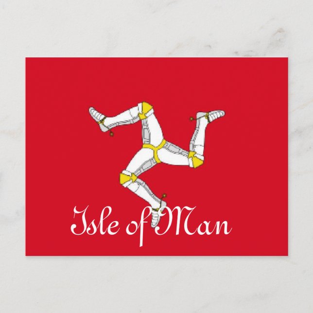 Isle of Man flag Postcard (Front)