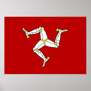 Isle Of Man Flag Poster