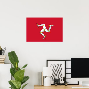 Isle of Man flag Poster