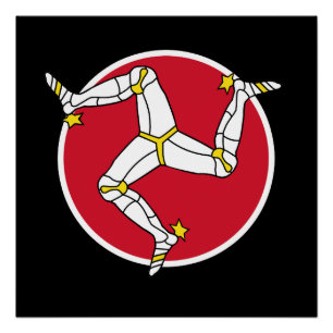 Isle of man flag poster