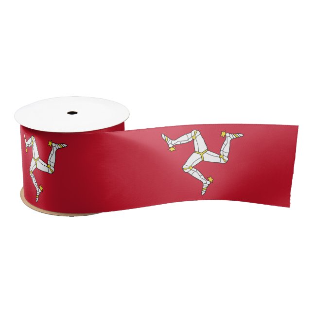 Isle of Man Flag Satin Ribbon (Spool)