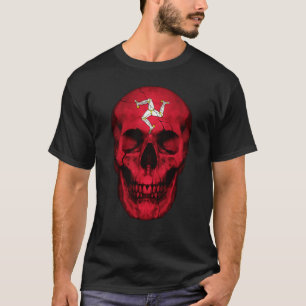 Isle Of Man Flag Skull Manx Roots Proud Patriotic T-Shirt