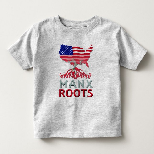 Isle of Man Manx American Toddler Tee (Front)