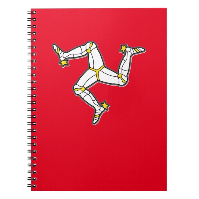 Isle Of Man Manx Flag 3 Legs Of Man Triskelion Notebook (Front)