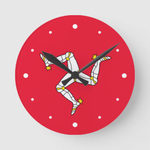 Isle of Man – Manx Flag Round Clock
