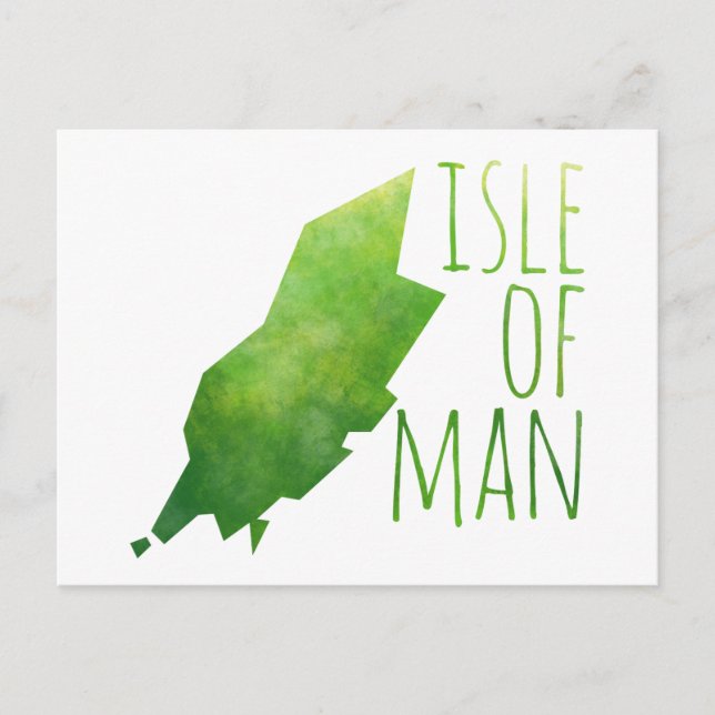 Isle Of Man Map Postcard (Front)