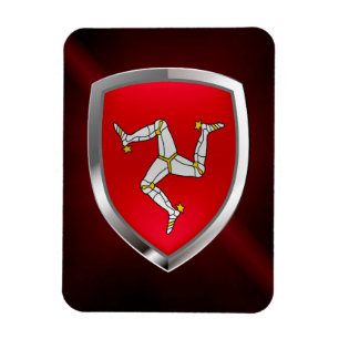 Isle of Man Metallic Emblem Magnet