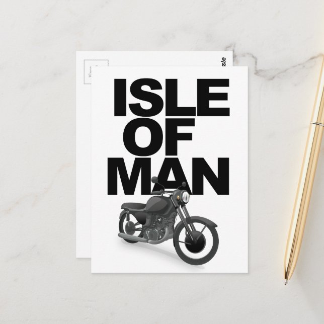 Isle of Man motorbike racer Postcard (Front/Back In Situ)