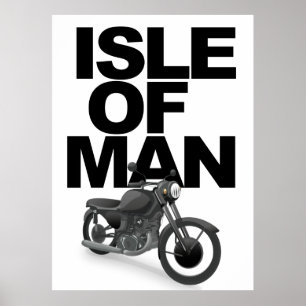 Isle of Man motorbike racer Poster