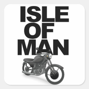 Isle of Man motorbike racer Square Sticker