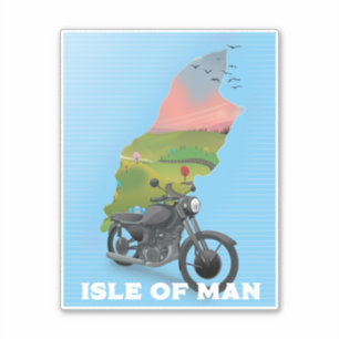Isle of Man Motorbike travel poster