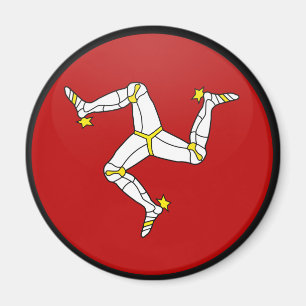 Isle Of Man quality Flag Circle Magnet