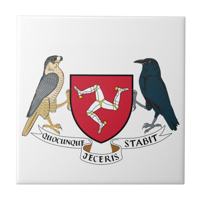 Isle of Man Republican Coat of Arms - Manx Emblem Tile (Front)