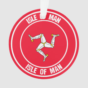 Isle of Man Round Emblem Ornament