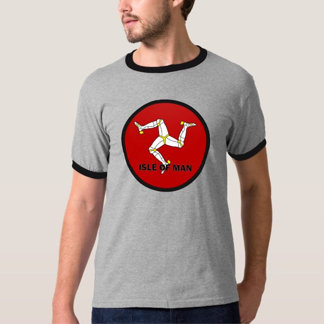 Isle Of Man Roundel quality Flag T-Shirt (Front)