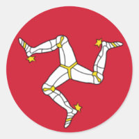 Isle of Mann Round Sticker