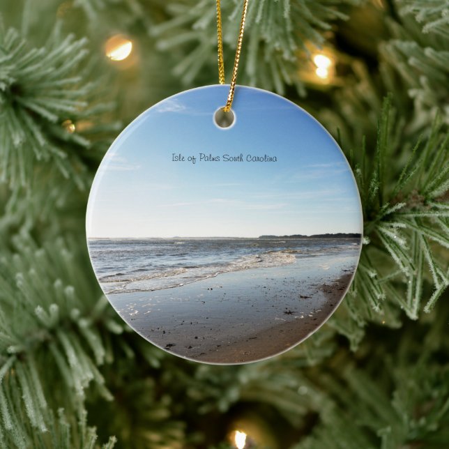 Isle of Palms Beach  Sunset South Carolina  Ceramic Tree Decoration (Tree)