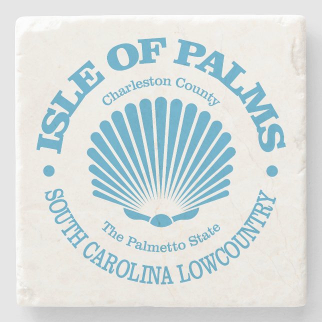 Isle of Palms (seashell) Stone Coaster (Front)