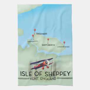 isle of Sheppey Kent England travel poster Tea Towel