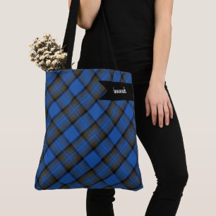 Isle of Skye Blue Regional Highland Plaid Tote Bag