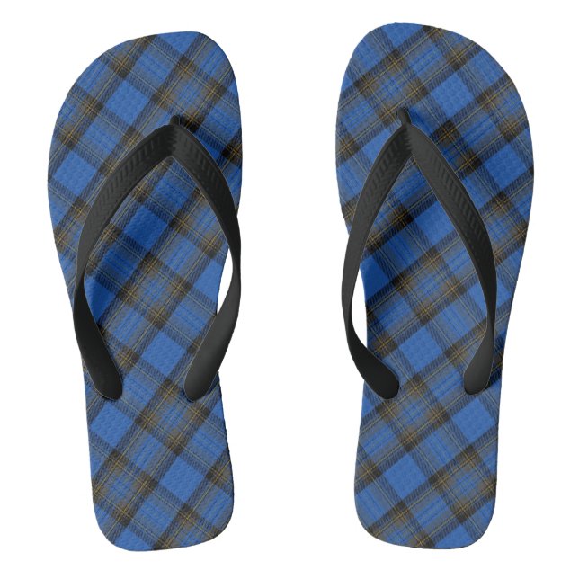 Isle of Skye Blue Tartan Plaid Jandals (Footbed)