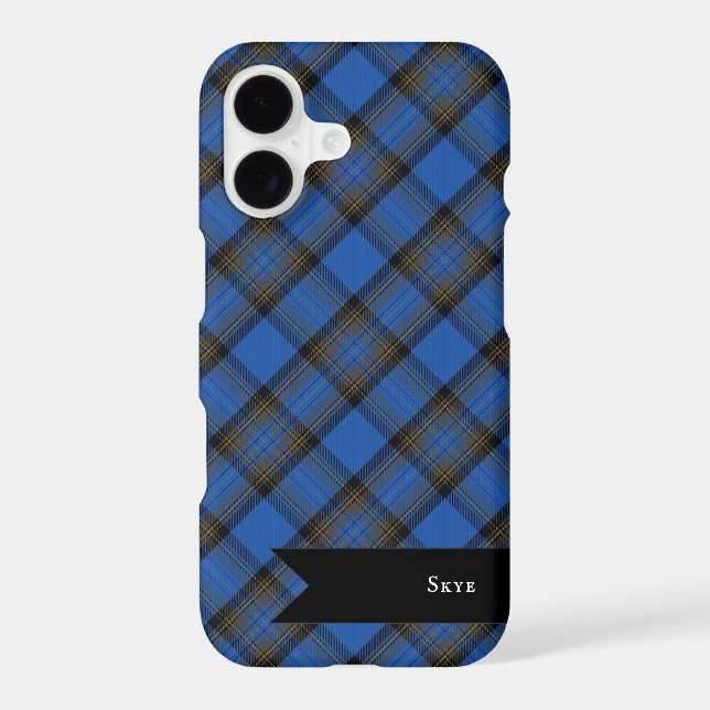 Isle of Skye Blue Tartan Plaid Pattern (Back)