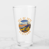 Isle of Skye Scotland Retro Distressed Circle