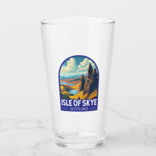 Isle of Skye Scotland Travel Art Vintage Glass