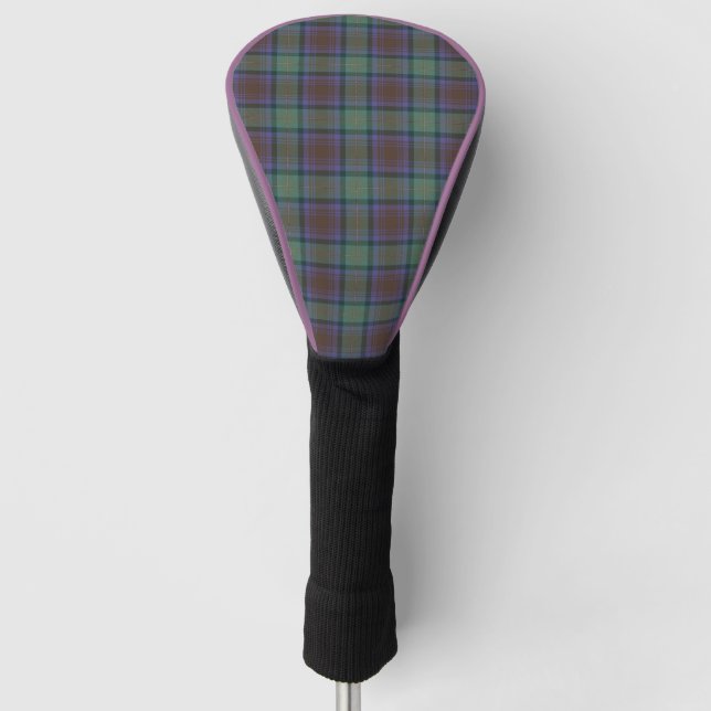 Isle Of Skye Tartan Plaid Green Pattern Golf Head Cover (Front)