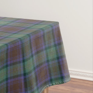 Isle Of Skye Tartan Plaid Green Pattern Tablecloth