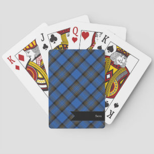 Isle of Skye Teal and White Highland Plaid Playing Cards