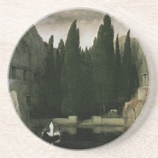 Isle of the Dead by Arnold Bocklin, Symbolism Art Coaster (Front)