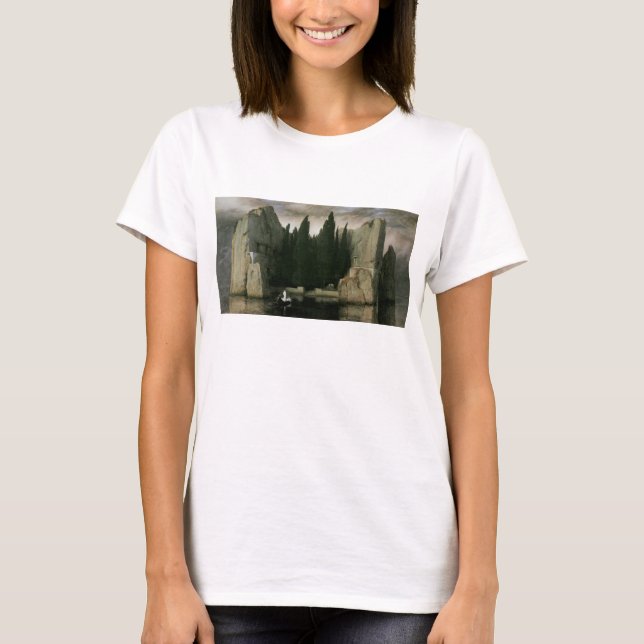Isle of the Dead by Arnold Bocklin, Symbolism Art T-Shirt (Front)