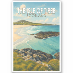 Isle of Tiree Scotland Illustration Travel Art