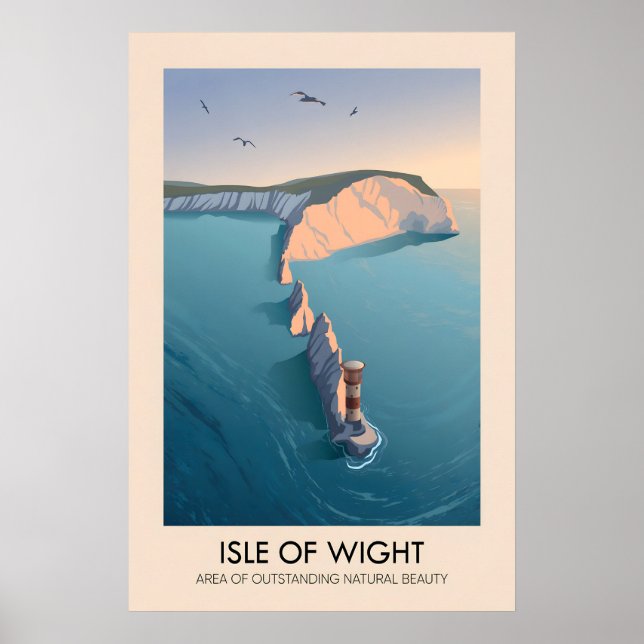 Isle of Wight AONB Travel Poster (Front)