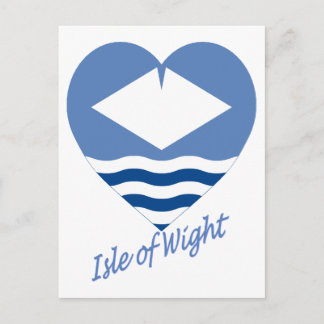 Isle of Wight Flag Heart with Name Postcard