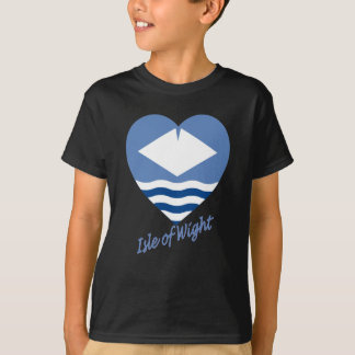 Isle of Wight Flag Heart with Name T-Shirt